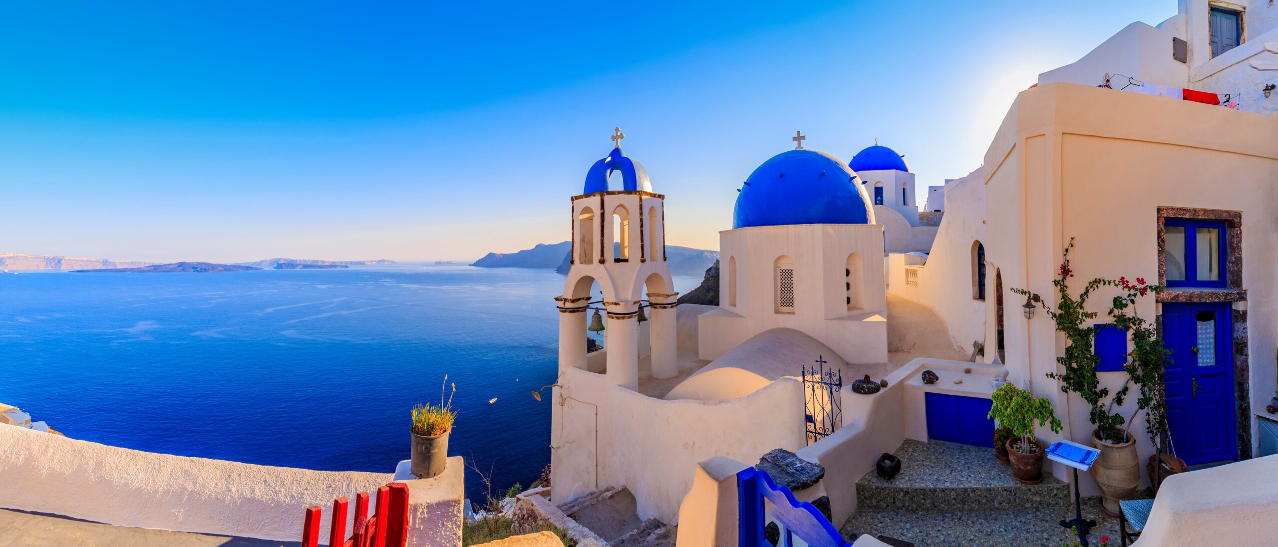 Santorini, Griechenland - Oia, Sonnenaufgang, Panorama